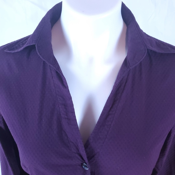 Maroon Express textured button down - Picture 3 of 6